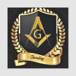 Etiqueta de nombre de secretario