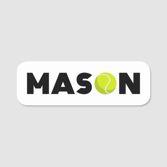 Etiqueta de nombre de tenis de masón (Anverso)