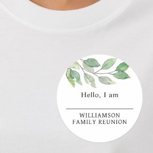 Etiqueta de nombre de vegetación para reunión fami