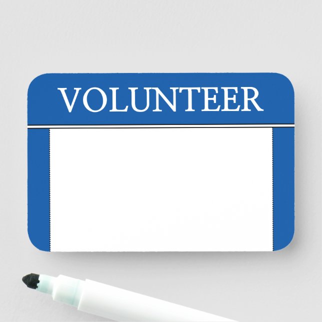 Etiqueta de nombre de "VOLUNTEER", conservadora y  (In situ)