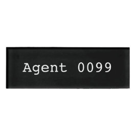 Etiqueta de nombre del agente 0099