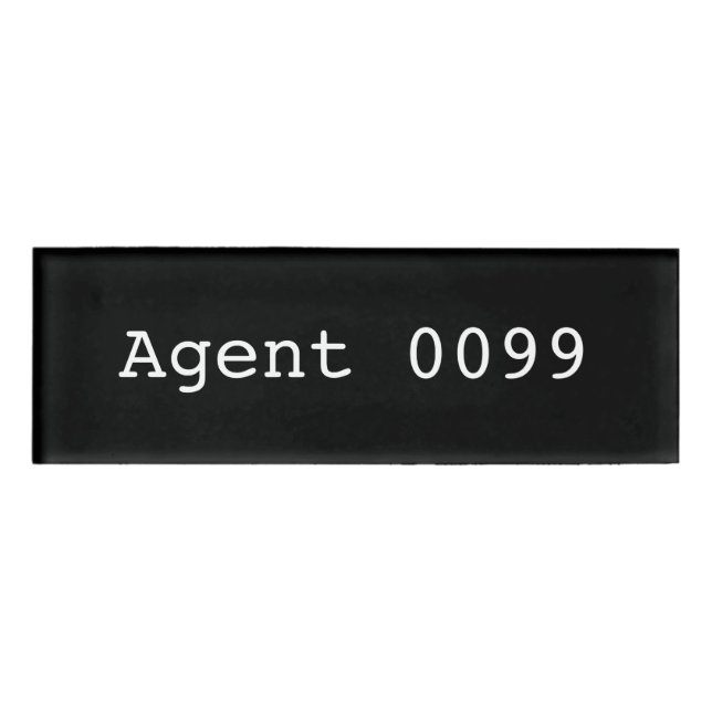 Etiqueta de nombre del agente 0099 (Anverso)