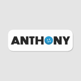 Etiqueta de nombre del botón Anthony