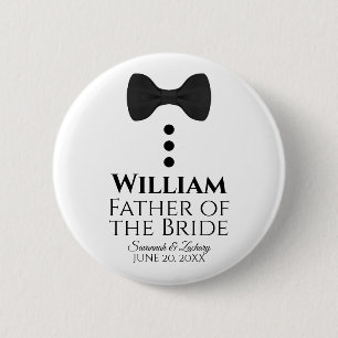 Etiqueta de nombre del botón Padre del Boda de nov