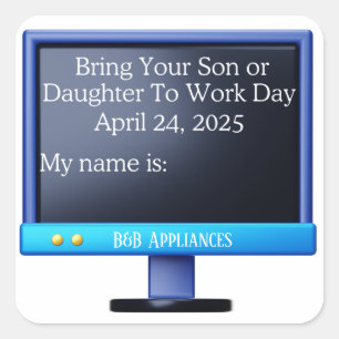 Etiqueta de nombre del día 2025 del personalizado 