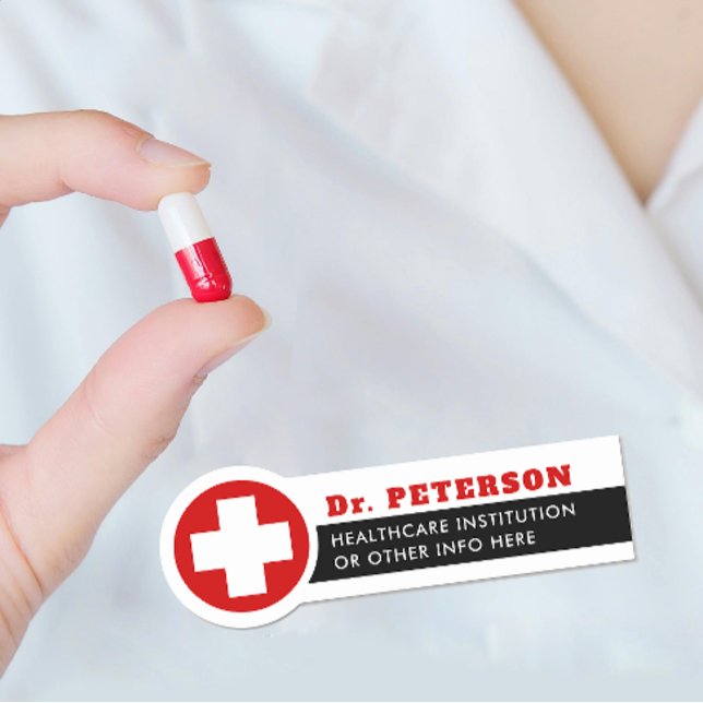 Etiqueta de nombre del Médica de salud de la Cruz  (Subido por el creador)