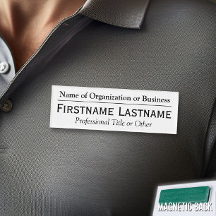 Etiqueta De Nombre Denominación personalizada - Nombre de la organiza
