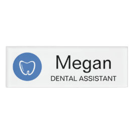 Etiqueta De Nombre Dental Office Assistant Name Tag Professional 