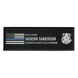 Etiqueta De Nombre Departamento de Oficial de Policía de personalizad