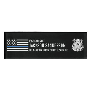 Etiqueta De Nombre Departamento de Oficial de Policía de personalizad