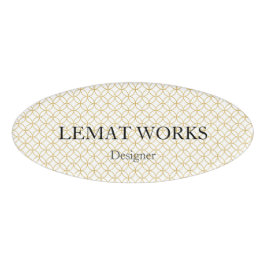 Etiqueta De Nombre Design2 tradicional japonés - SHIPPO- White&Gold