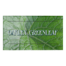 Etiqueta De Nombre Detalle de hoja verde Nombre personalizado e image