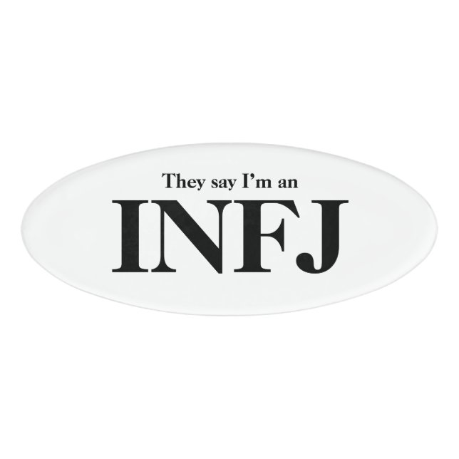 Etiqueta De Nombre Dicen que soy un INFJ (Anverso)