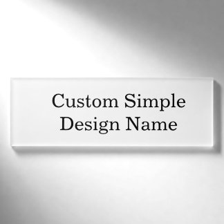 Etiqueta De Nombre Diseño clásico personalizado 3" x 1"