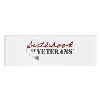 Etiqueta De Nombre Diseño Orgullo Militar Hermanas de Veteranos