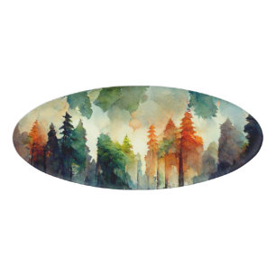 Etiqueta De Nombre El bosque (naturaleza)