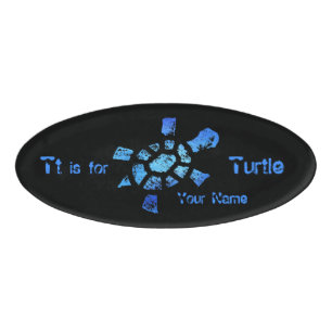 Etiqueta De Nombre El Tt está para la tortuga