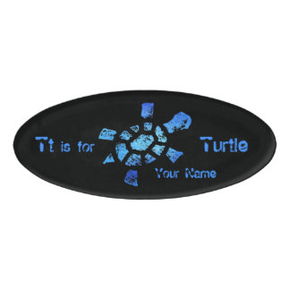 Etiqueta De Nombre El Tt está para la tortuga