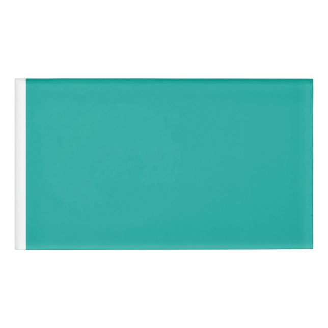 Etiqueta De Nombre Elevar el diseño con un fondo verde (Anverso)