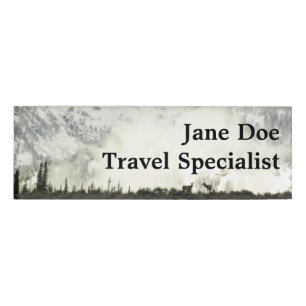 Etiqueta De Nombre Elk en el Parque Nacional de Grand Teton