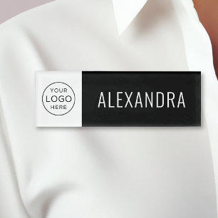 Etiqueta De Nombre Empleado con logotipo de negocios de personalizado