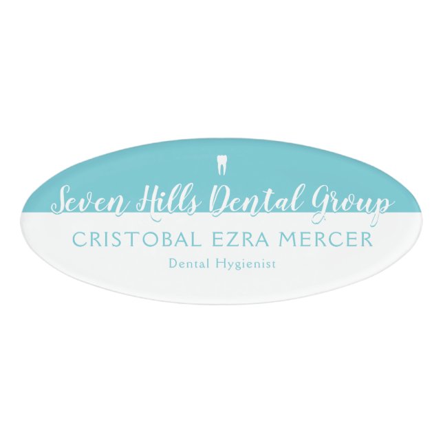 Etiqueta De Nombre Empleado dental (Anverso)