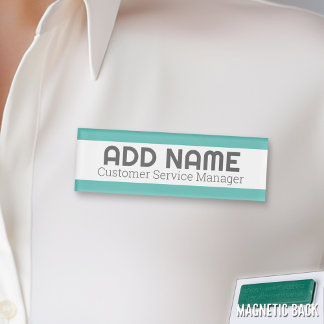 Etiqueta De Nombre Empleado moderno de color de título de nombre míni