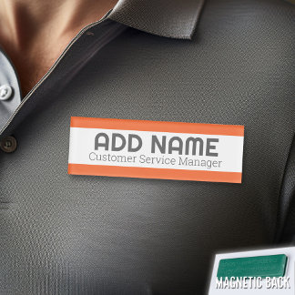 Etiqueta De Nombre Empleado moderno de color de título de nombre míni