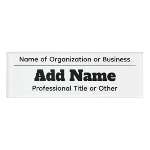 Etiqueta De Nombre Empleado personalizado - Nombre de la organización