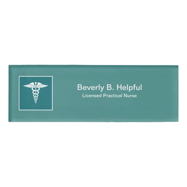 Etiqueta De Nombre Enfermera autorizada médica (Anverso)