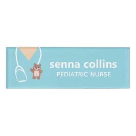 Etiqueta De Nombre Enfermero pediátrico