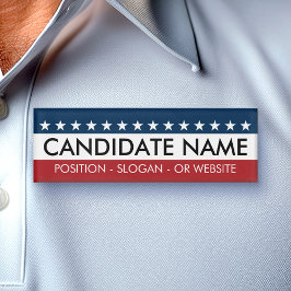 Etiqueta De Nombre Engranaje de campaña de personalizado con nombre y