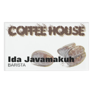 Etiqueta De Nombre "etiqueta conocida magnética del café de los
