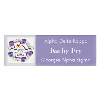 Etiqueta De Nombre Etiqueta pequeña Beta Epsilon centrada con nombre