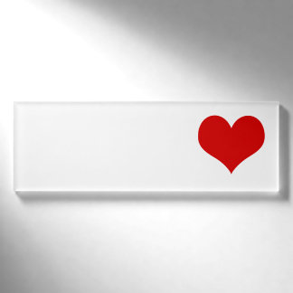 Etiqueta De Nombre Etiqueta roja del nombre del corazón