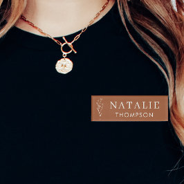Etiqueta De Nombre Evento de empleado personalizado de Boho Moda Terr