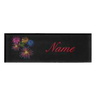 Etiqueta De Nombre Explosión de fuegos artificiales Thunder_Cove