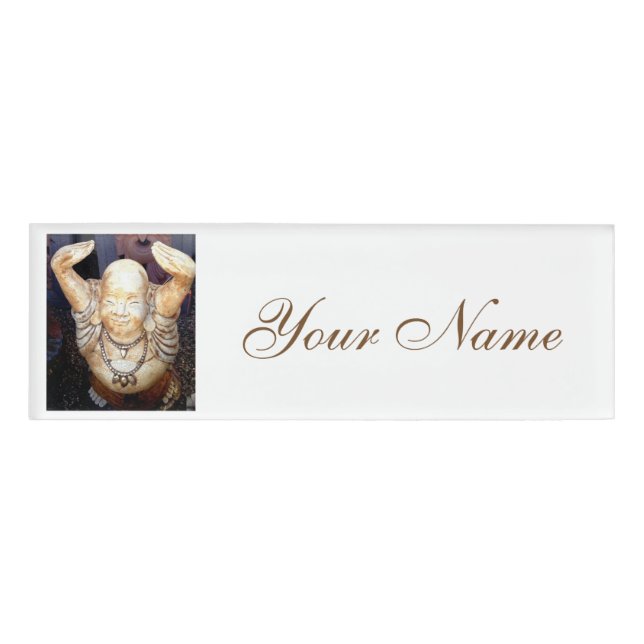 Etiqueta De Nombre feliz buddha (Anverso)