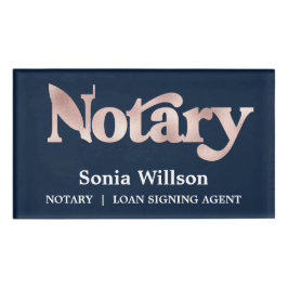 Etiqueta De Nombre Firma de préstamo público de Rosa de la Marina de 