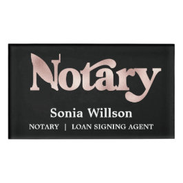 Etiqueta De Nombre Firma de préstamo público de Rosa de la Marina de 