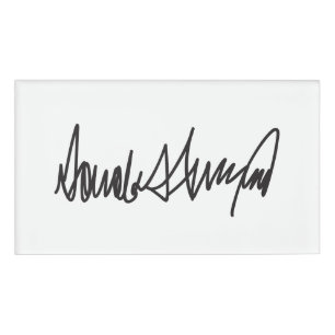 Etiqueta De Nombre Firma Trump