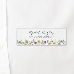 Etiqueta de nombre floral para joyero