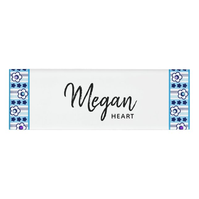 Etiqueta De Nombre Flores de invierno (Anverso)