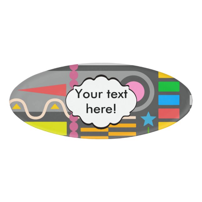 Etiqueta De Nombre Formas diversas (Anverso)