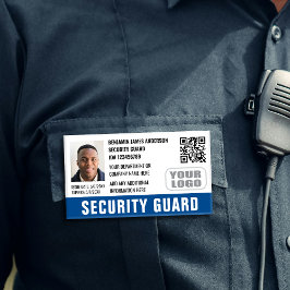 Etiqueta De Nombre Foto de identificación del guardia de seguridad co