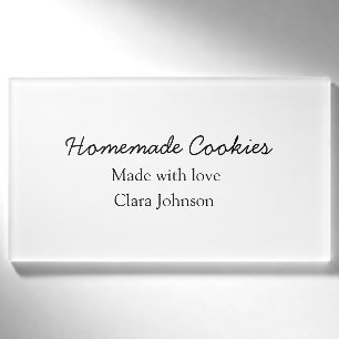 Etiqueta De Nombre Galletas caseras añade tu nombre de texto personal