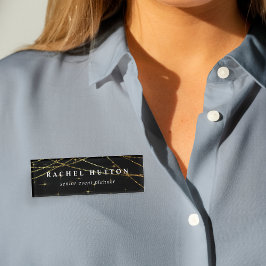 Etiqueta De Nombre Garland Golden