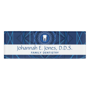 Etiqueta De Nombre Geographics del dentista