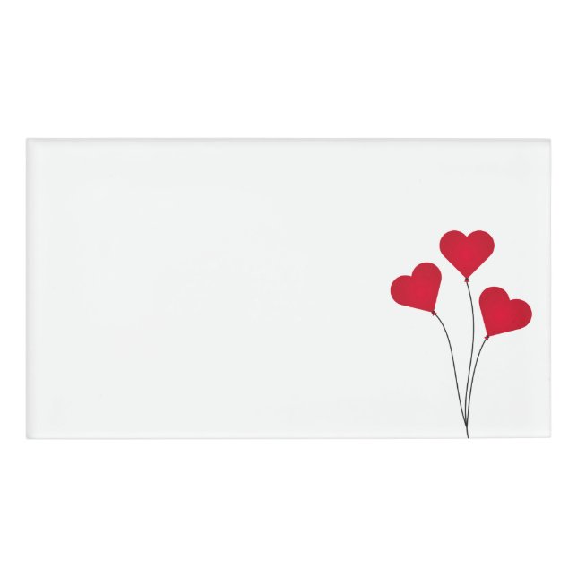 Etiqueta De Nombre Globos cortos (Anverso)