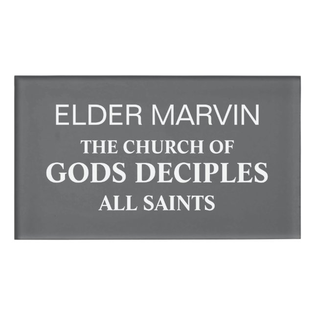 Etiqueta De Nombre Gods Witness Personalized (Anverso)